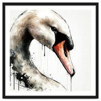 Watercolor Swan Portrait