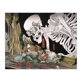Utagawa Kuniyoshi – Mitsukuni Defying the Skeleton Specter (1910) | Dramatic Japanese Ukiyo-e Masterpiece (Print Only) thumbnail