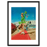 Sexy Pinup Brunette Experiencing Sudden Wind At The Airport thumbnail