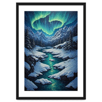 Ethereal Northern Lights: Arctic Winter Valley