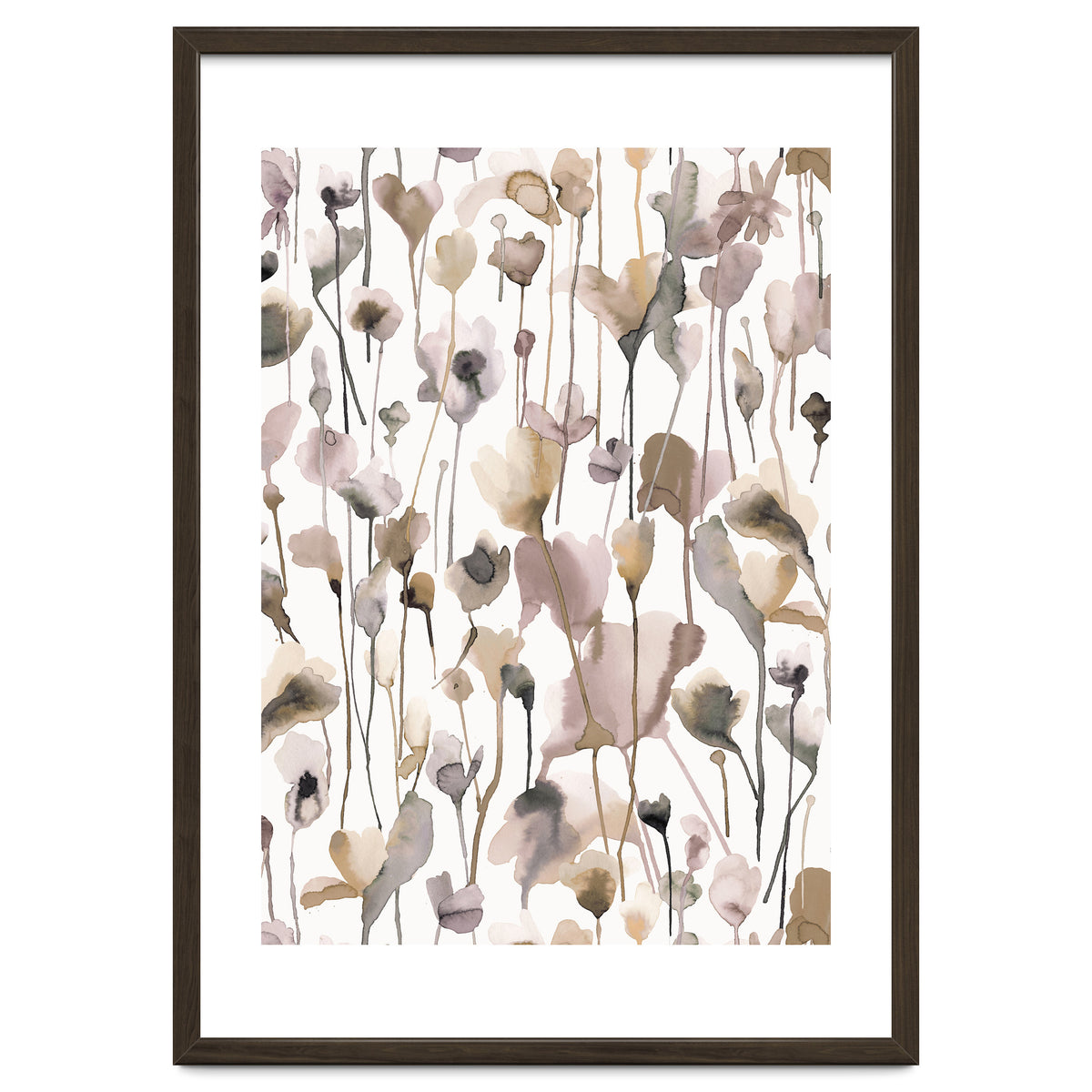 Watercolour Terracotta Wild Flowers