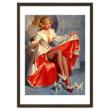 Pinup Girl Playing With Two Little Cats thumbnail