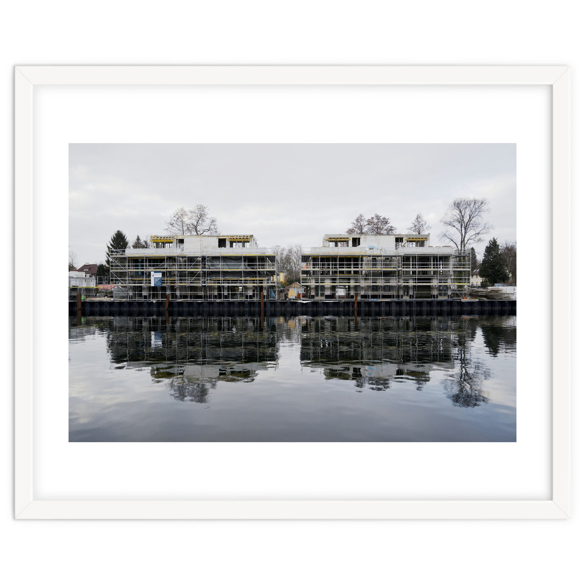 Under construction residential along the lake