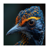 Close Up Of A Colorful Bird Head And Eye (Print Only)