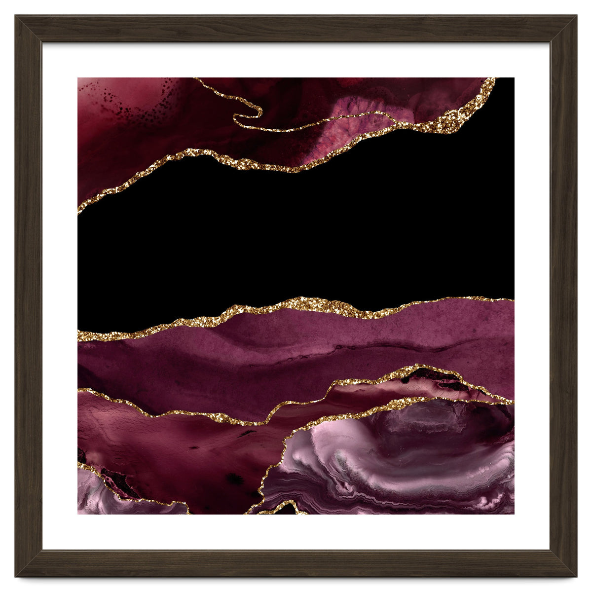 Burgundy & Gold Agate Texture 16