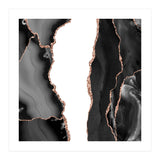 Black & Rose Gold Agate Texture 07  (Print Only) thumbnail