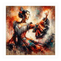 Majestic East Asian Flamenco Dancer (Print Only)