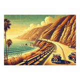 Vintage Coastal Road Journey Poster (Print Only) thumbnail