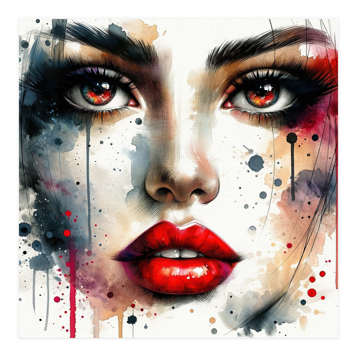 Close Up Woman Face (Print Only)