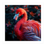 Vibrant Flamingo Bird Profile Majestic Pose (Print Only) thumbnail