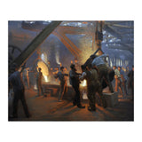 Peder Severin Kroyer (1851-1909). Danish painter. The Iron Foundry, Burmeister & Wain, 1885. (Print Only) thumbnail