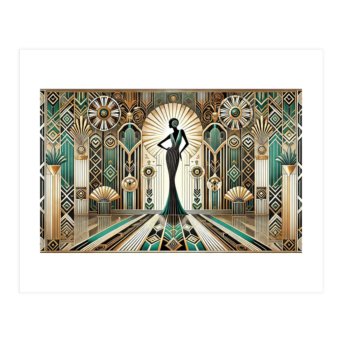 Art Deco Glamour Woman (Print Only)
