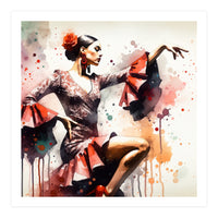 Scarlet Flamenco Side Pose (Print Only)