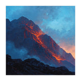 Dramatic Mountain Summit with Fiery Sunset Alpenglow (Print Only) thumbnail