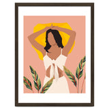 Fold Up The Sun & Take It Wherever You Go, Bohemian Woman Self Love Self Care Pastel , Plant Lady Tropical Boho Contemporary thumbnail