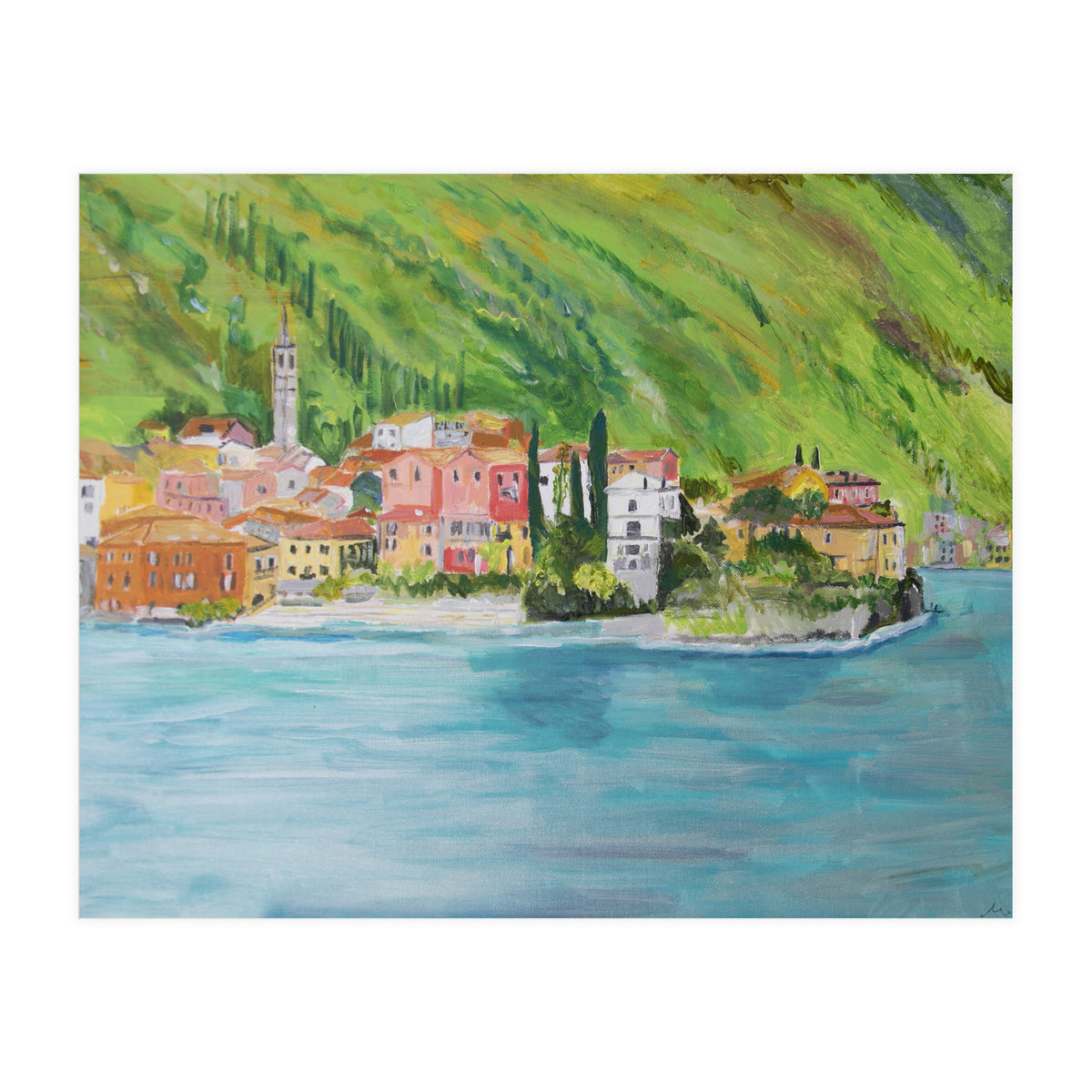 View Across The Lake To Varenna  (Print Only)