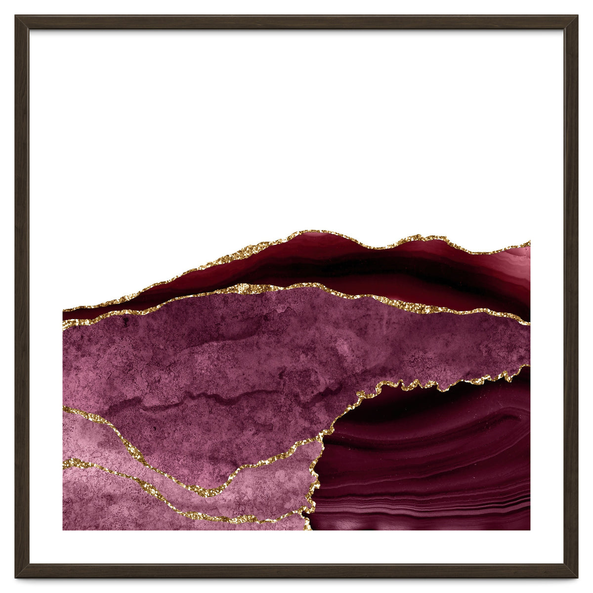 Burgundy & Gold Agate Texture 28