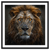 Majestic Lion With Glowing Eyes Close Up Portrait thumbnail