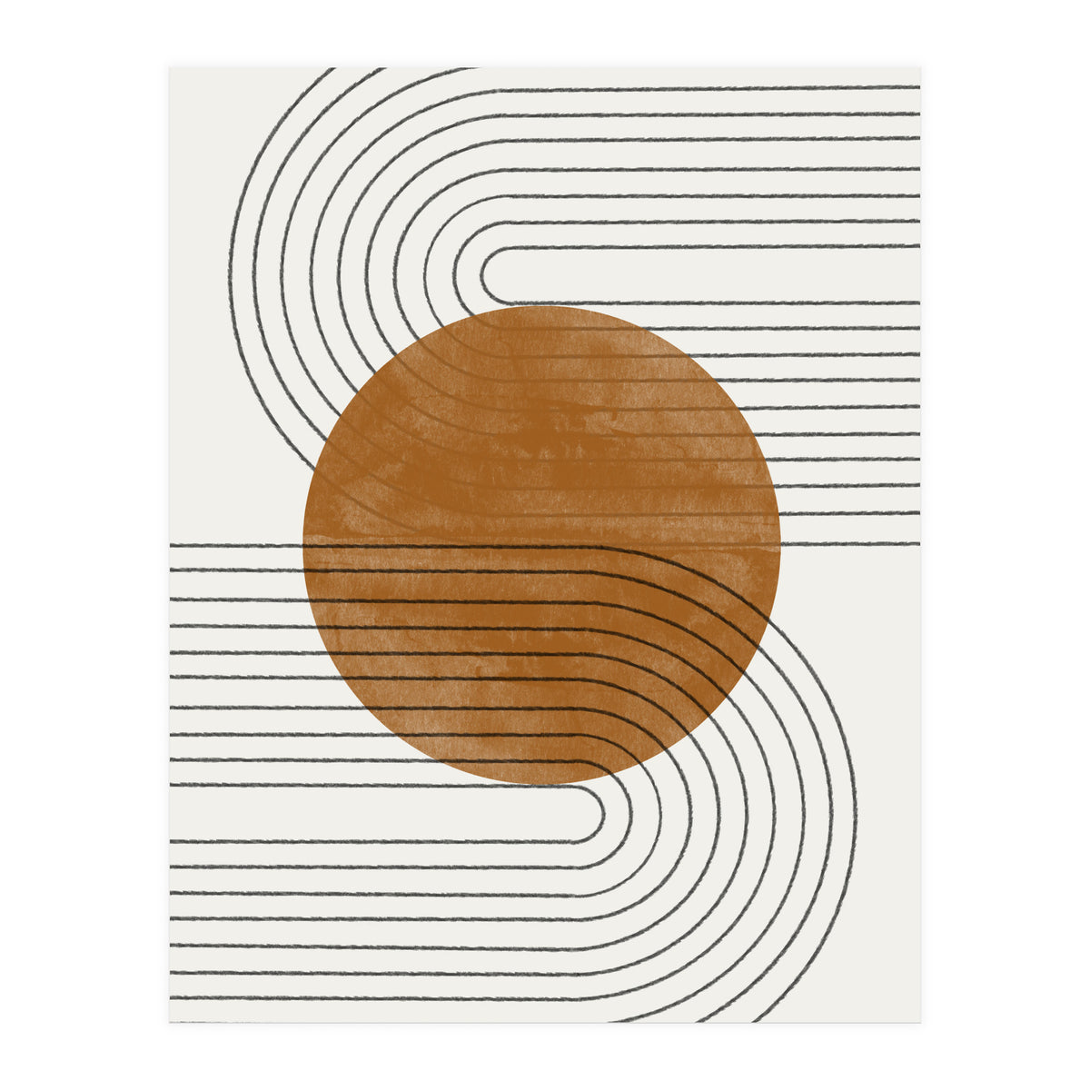 BROWN MINIMALIST MOON (Print Only)