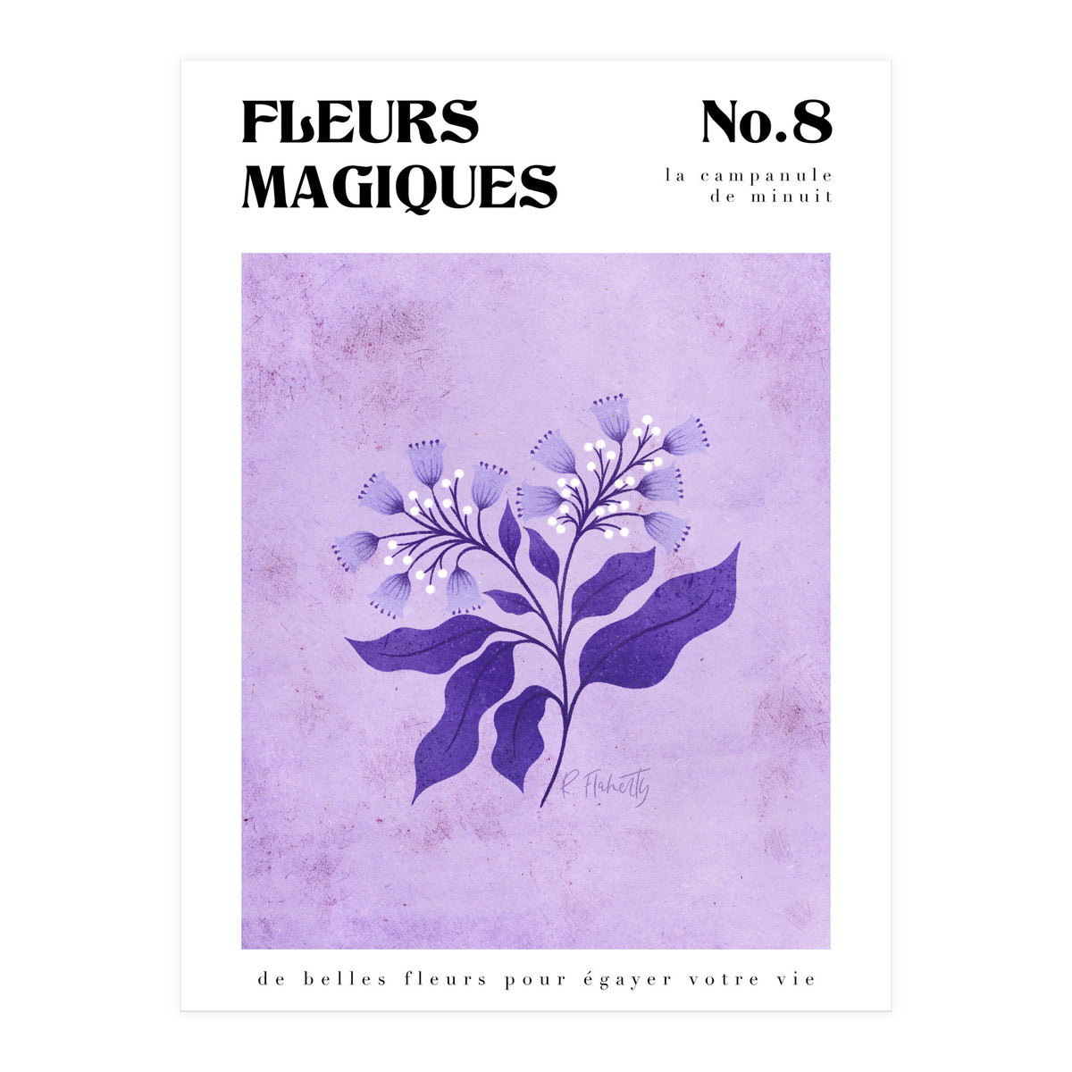 Magical Flowers No.8 Midnight Bellflowers (Print Only)