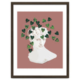 Roman Planter, Plant Pot, Botanical Nature Victorian Statue Face, Eclectic Bohemian Plant Lady Illustration thumbnail