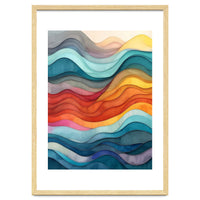 Abstract Layered Wave Landscape