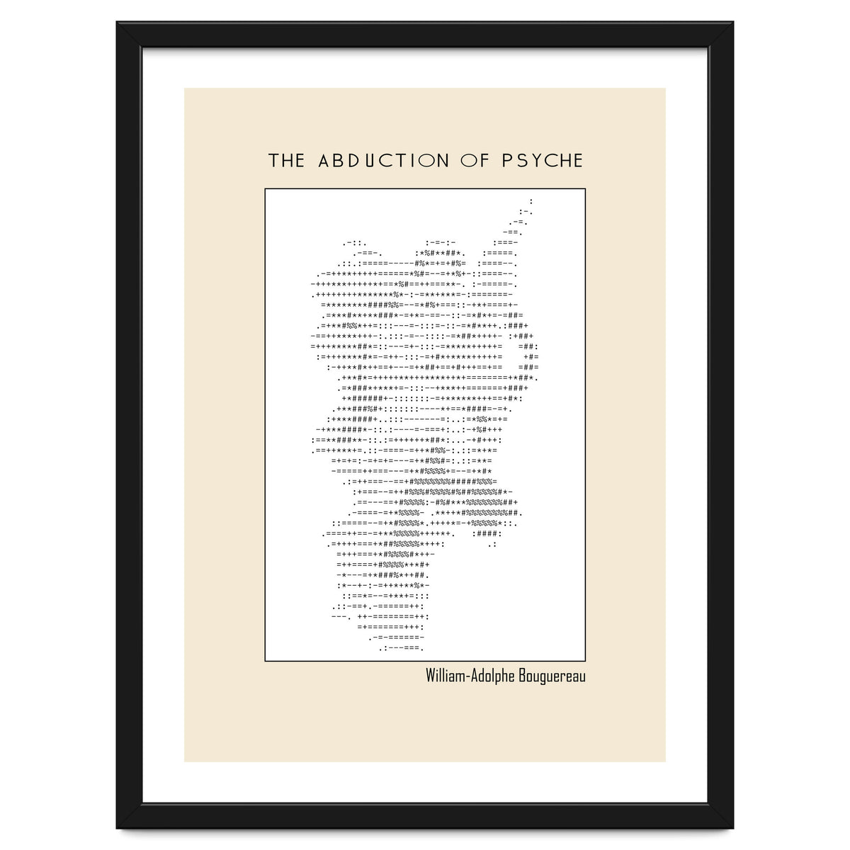 The Abduction of Psyche (1895) – William-Adolphe Bouguereau (ascii art)