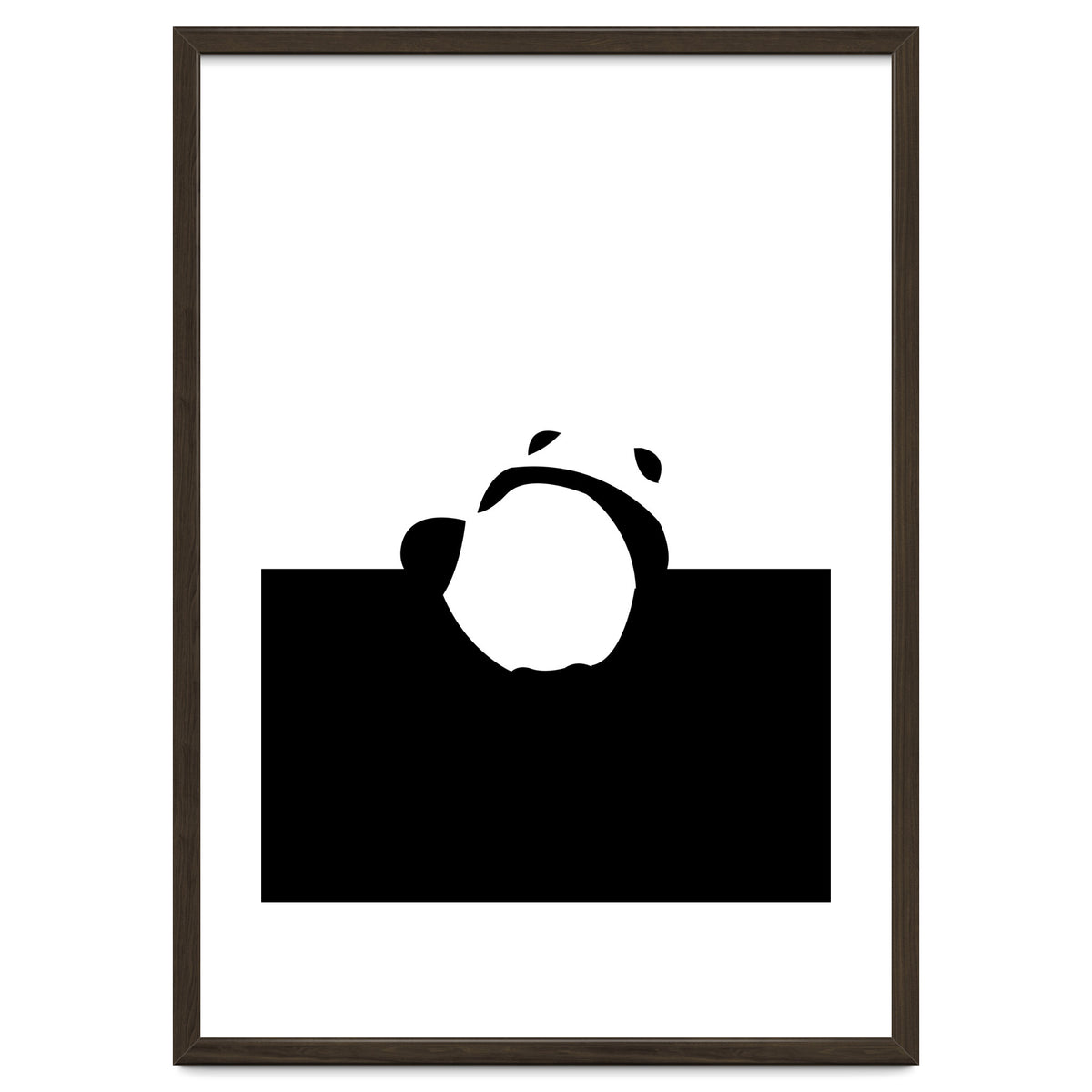 Find Your Feet, Panda Abstract Monochromatic Black & White, Wildlife Animals Cute Eclectic Bohemian Pets