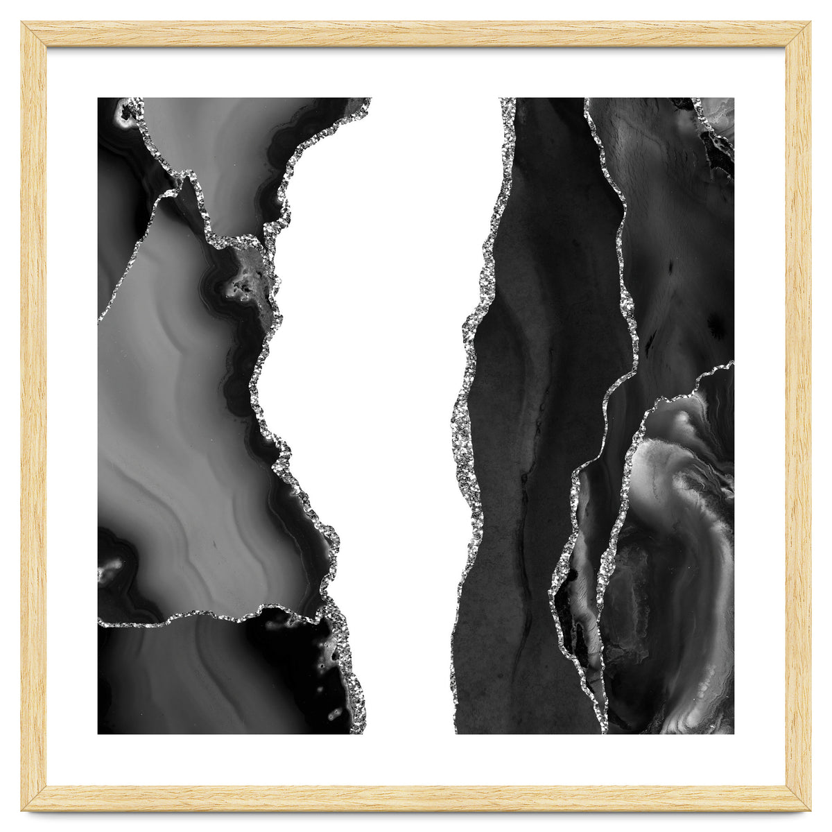 Black & Silver Agate Texture 07