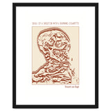 Skull Of A Skeleton With A Burning Cigarette thumbnail