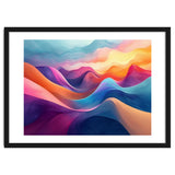Vibrant Abstract Flowing Peaks Art thumbnail