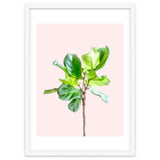 Intimate Energy, Blush Pastel Botanical Plant Minimal Painting, Pink Green Nature thumbnail