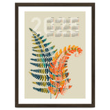 Calendar 2025 colorful fern leaves thumbnail