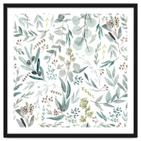 Eucalyptus Leaves Botanical Pattern