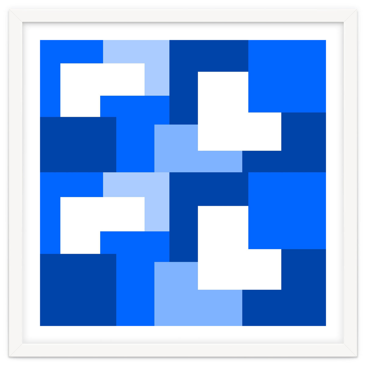 Blue Abstract Square Tiles