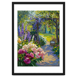 Serene Summer Garden Path Oil Painting thumbnail