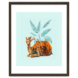 Camel Ride, Modern Bohemian Eclectic Animals, India Culture Travel Palm Desert Painting thumbnail