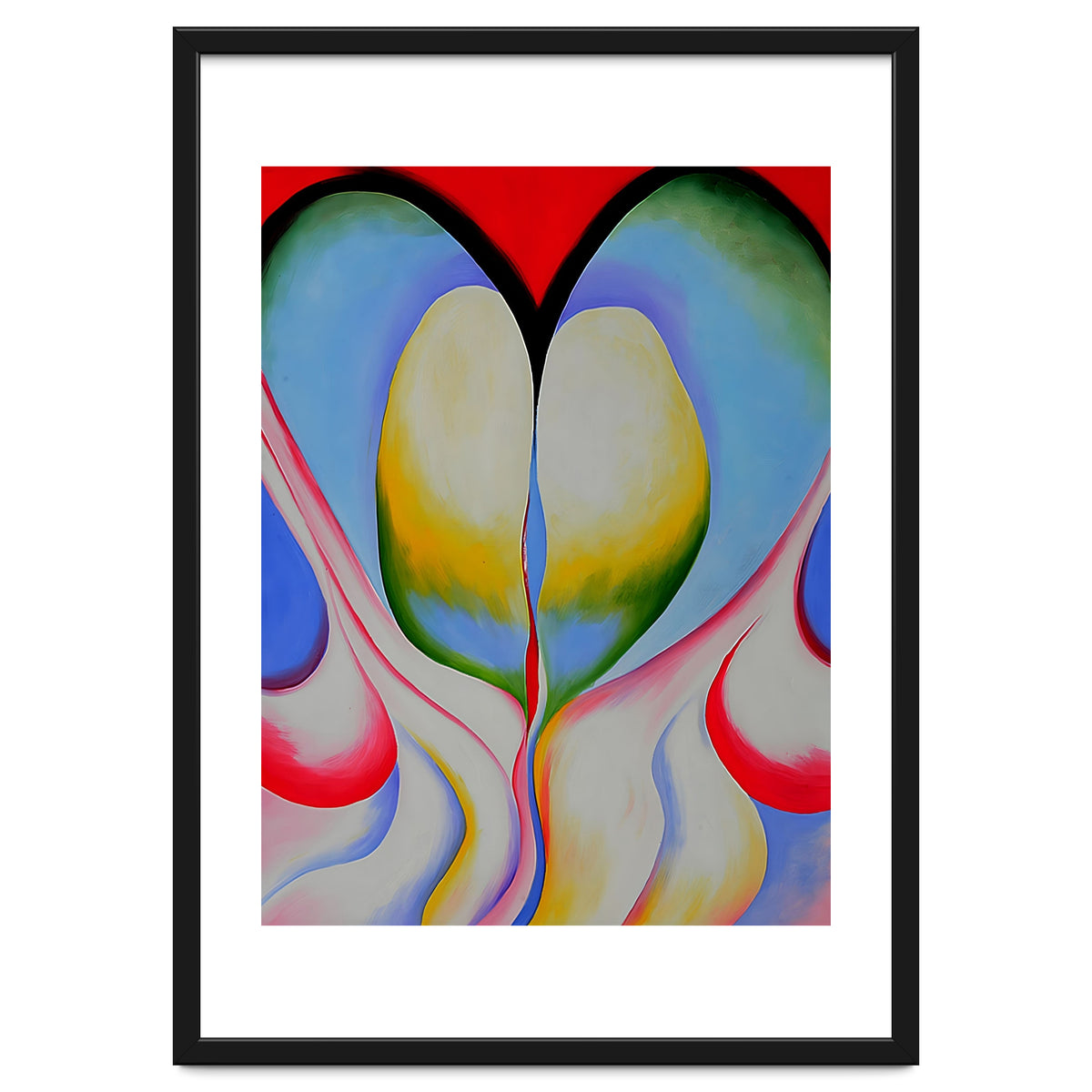 Georgia O’Keeffe – Series 1, No. 8 (1918) | Expressive Abstract Watercolor of Organic Rhythm and Modernist Form