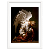 Kneeling Down Angel Renaissance inspired Religious Art