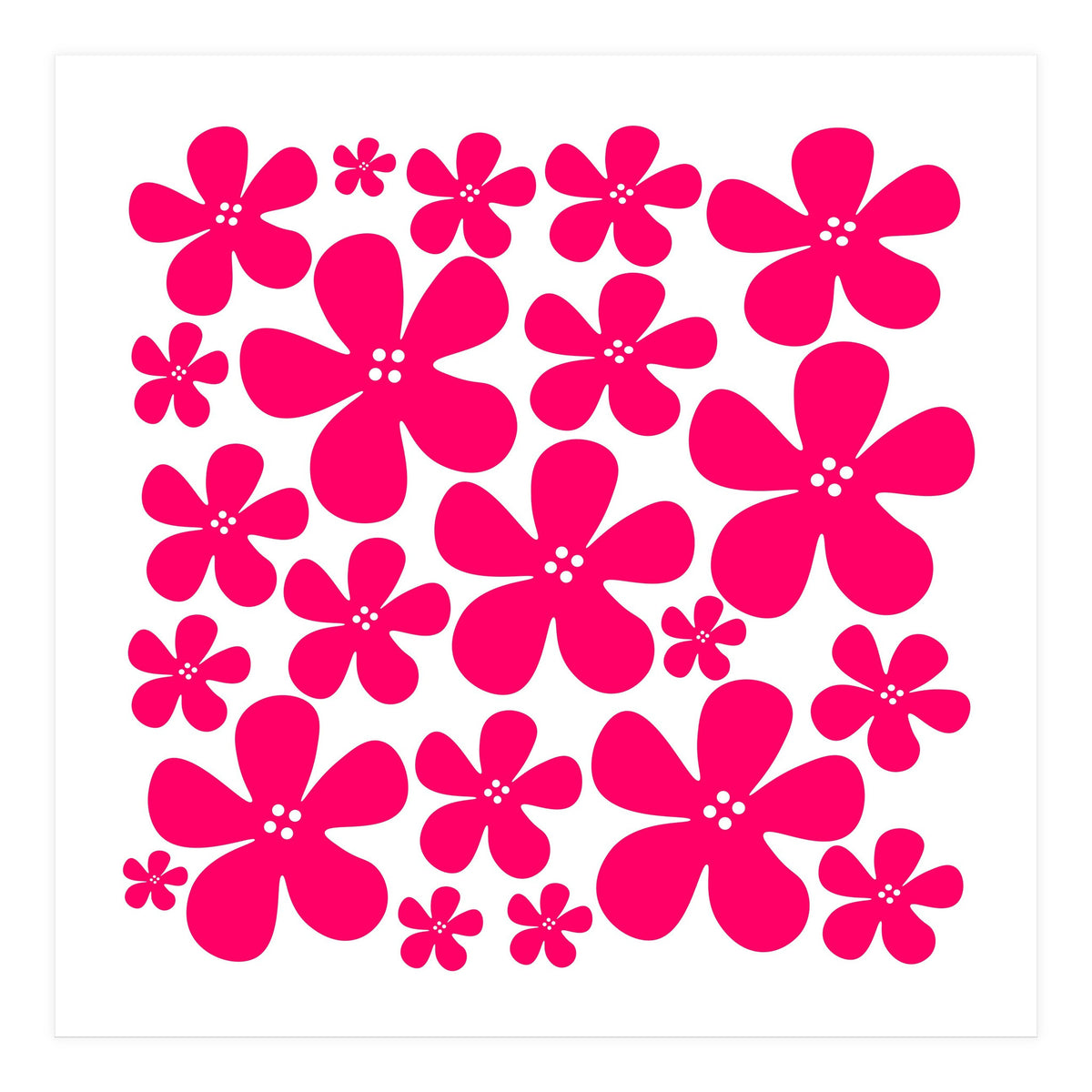 Pink Flowers Pattern (Print Only)