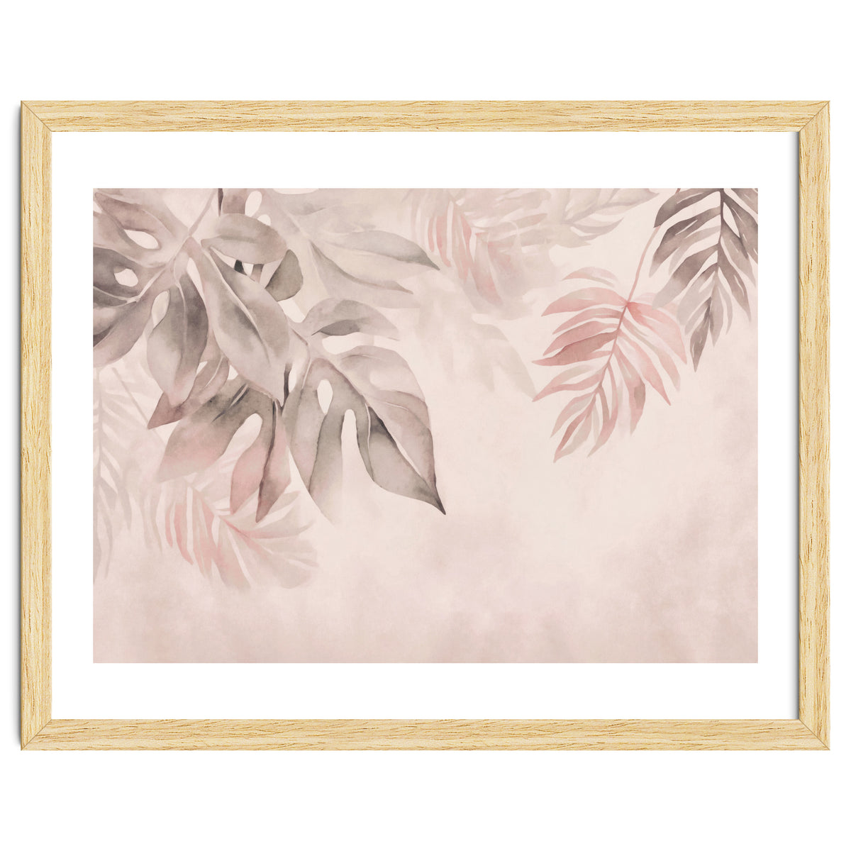 Gentle Leaf Tropical Whispers Watercolor Blush