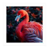 Vibrant Flamingo Bird Profile Majestic Pose (Print Only) thumbnail