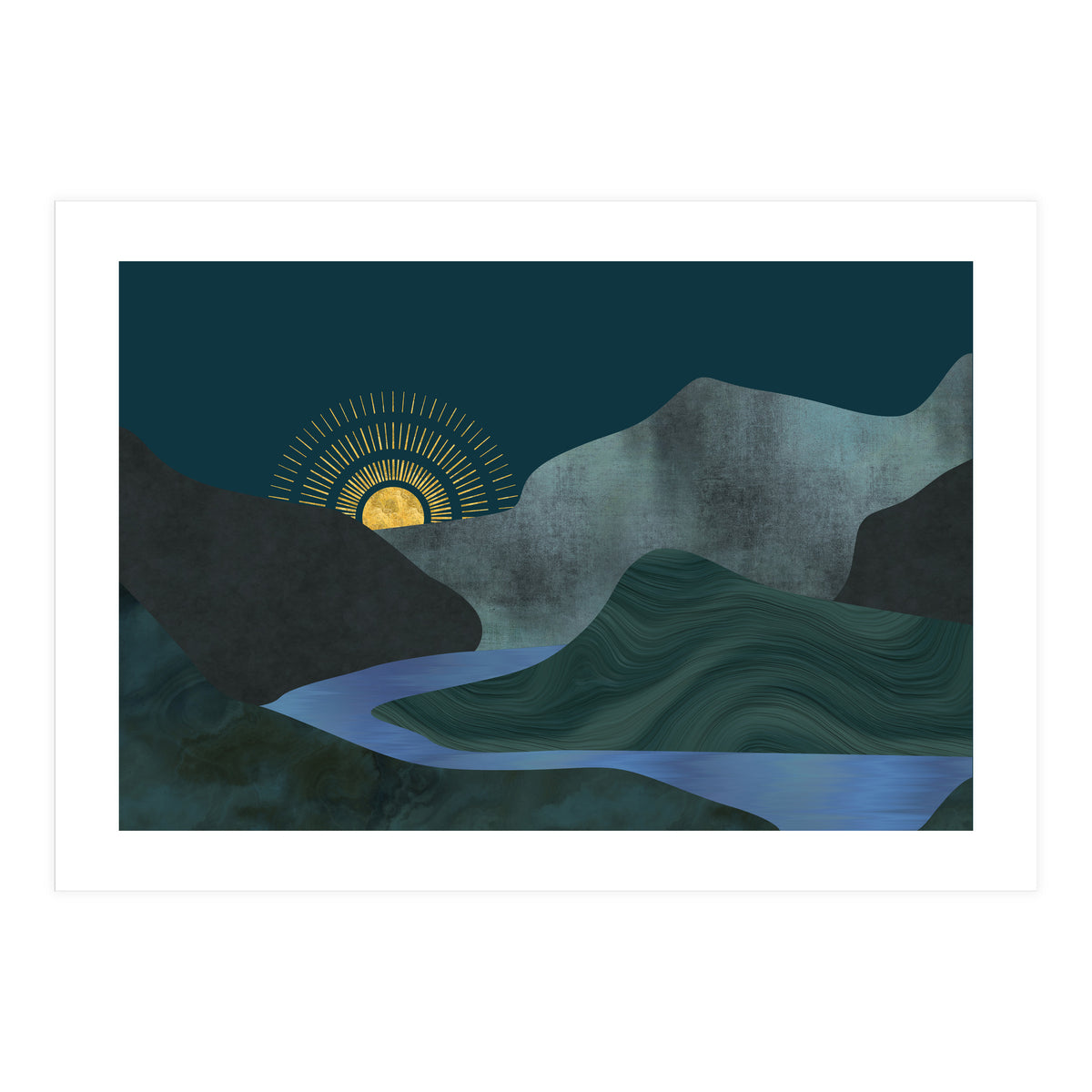 Abstract Landscape Sunrise (Print Only)