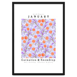 Carnation & Snowdrop January Birth Flower thumbnail