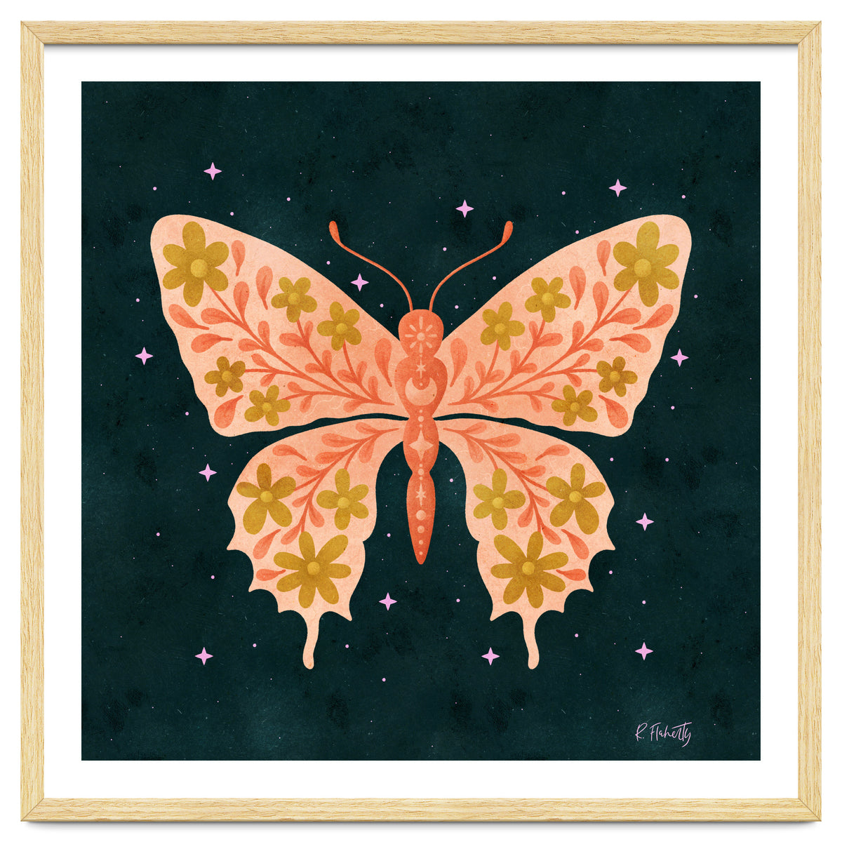 Cosmic Floral Butterfly
