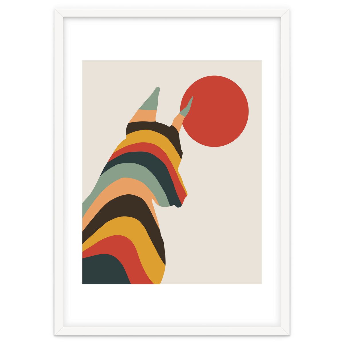 Dog Years, Rainbow Bohemian Animal, Pets Rise Dogs Retro, Eclectic Contemporary Solo