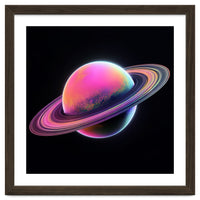 Neon Nebula Planet: Surreal Cosmic Illustration