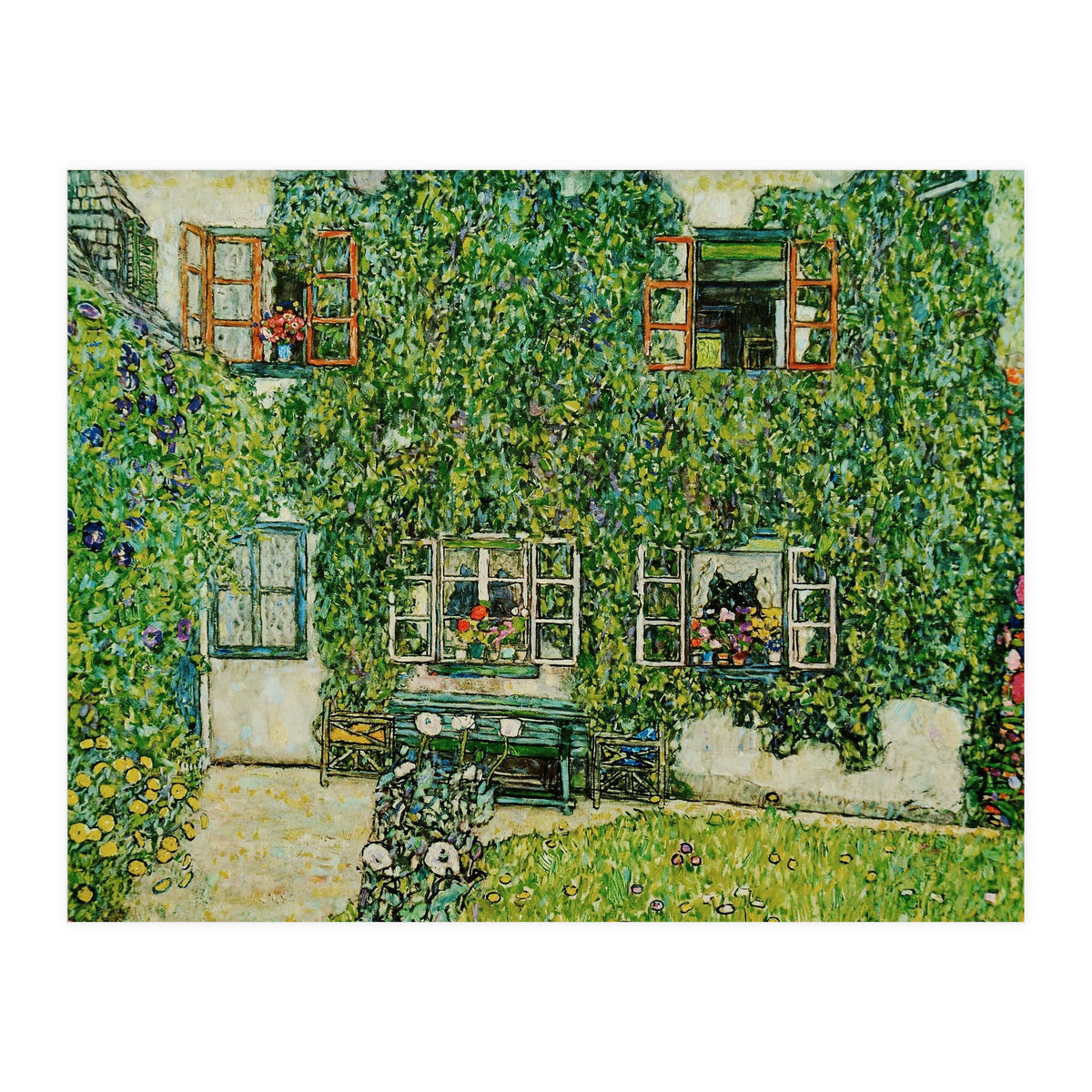 Forsthaus in Weissenbach am Attersee - Forestry house   in Weissenbach on Attersee-Lake,1912. (Print Only)