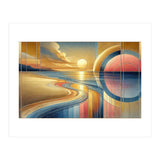 Sundown Serenity Scene In Art Deco (Print Only) thumbnail