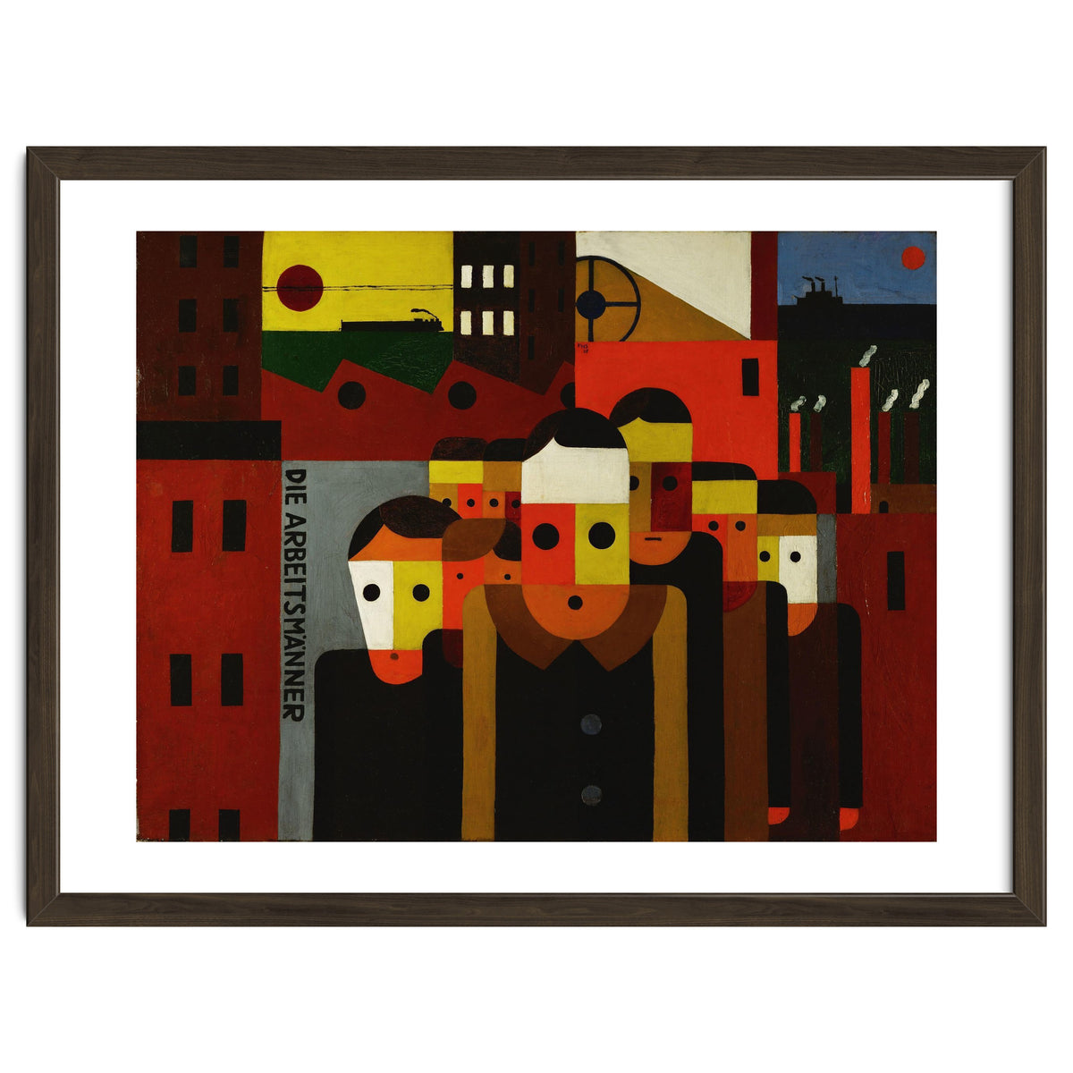 Die Arbeitsmaenner - The Workmen. Oil on canvas.